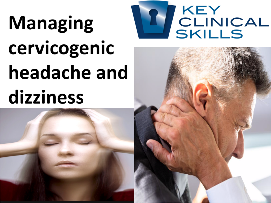 cover for managing cervicogenic headache and dizziness physiotherapy course
