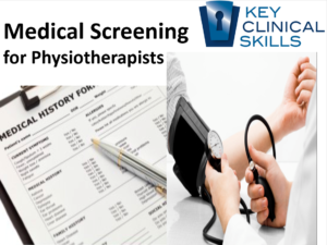 Cover for medical screening for physiotherapists course