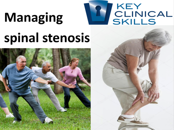 Cover for managing spinal stenosis physiotherapy course