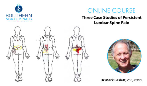 Cover for three case studies of persistent lumbar spine pain physiotherapy course