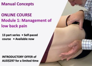 Cover for Managing low back pain physiotherapy course