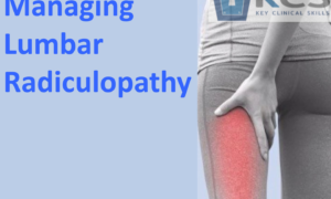 Cover for managing lumbar radiculopathy physiotherapy course