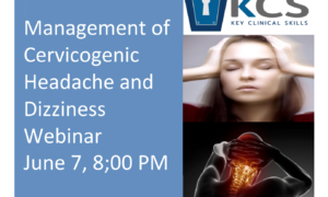 Cover for Management of Cervicogenic Headache and Dizziness physiotherapy Webinar