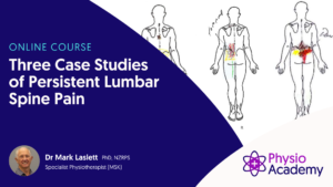 Cover for three case studies of persistent lumbar spine pain online physiotherapy course