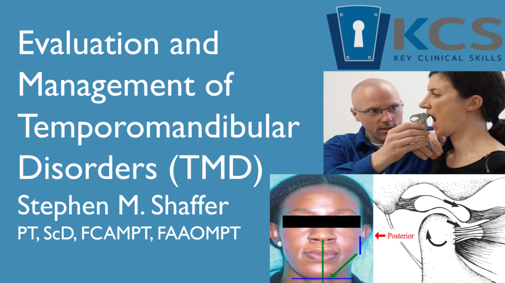 Cover for Evaluation and Management of Temporomandibular Disorders (TMD) physiotherapy course