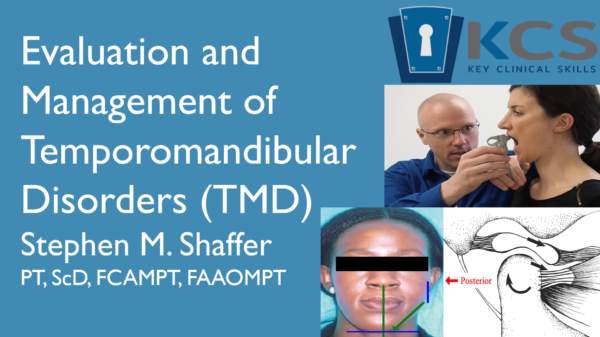 Cover for Evaluation and Management of Temporomandibular Disorders (TMD) physiotherapy course