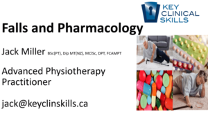 Cover for Falls and pharmacology free physiotherapy webinar