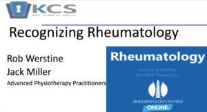 Cover for Recognizing Rheumatology - Free Interactive physiotherapy Webinar