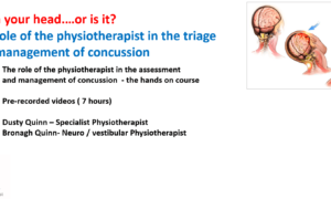 Cover for It’s In Your Head.…or is it? The Role of the Physiotherapist in the Assessment and Management of Concussion physiotherapy course